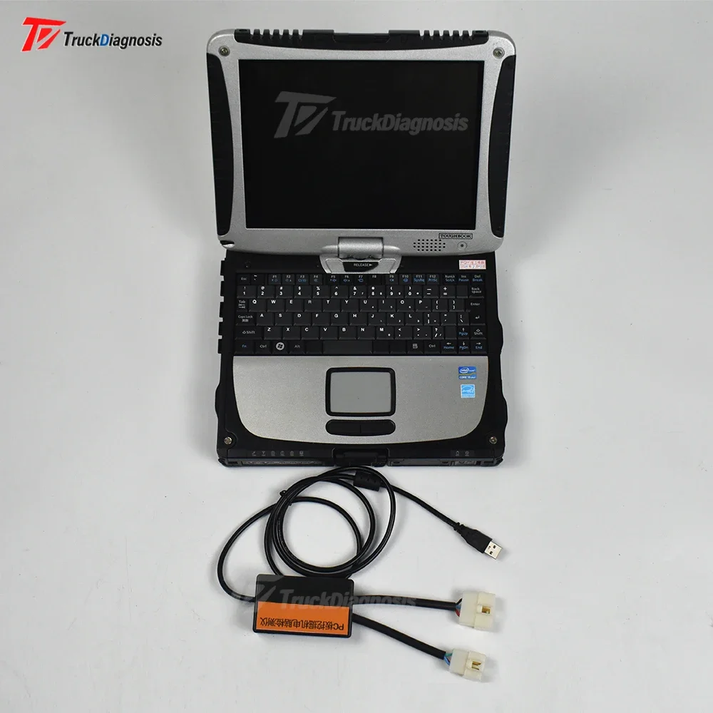 Excavator Heavy Duty Diagnostic Tool For Hitachi 4pin And 6pin Cont Connectors Cable+CF19/CF52 Laptop