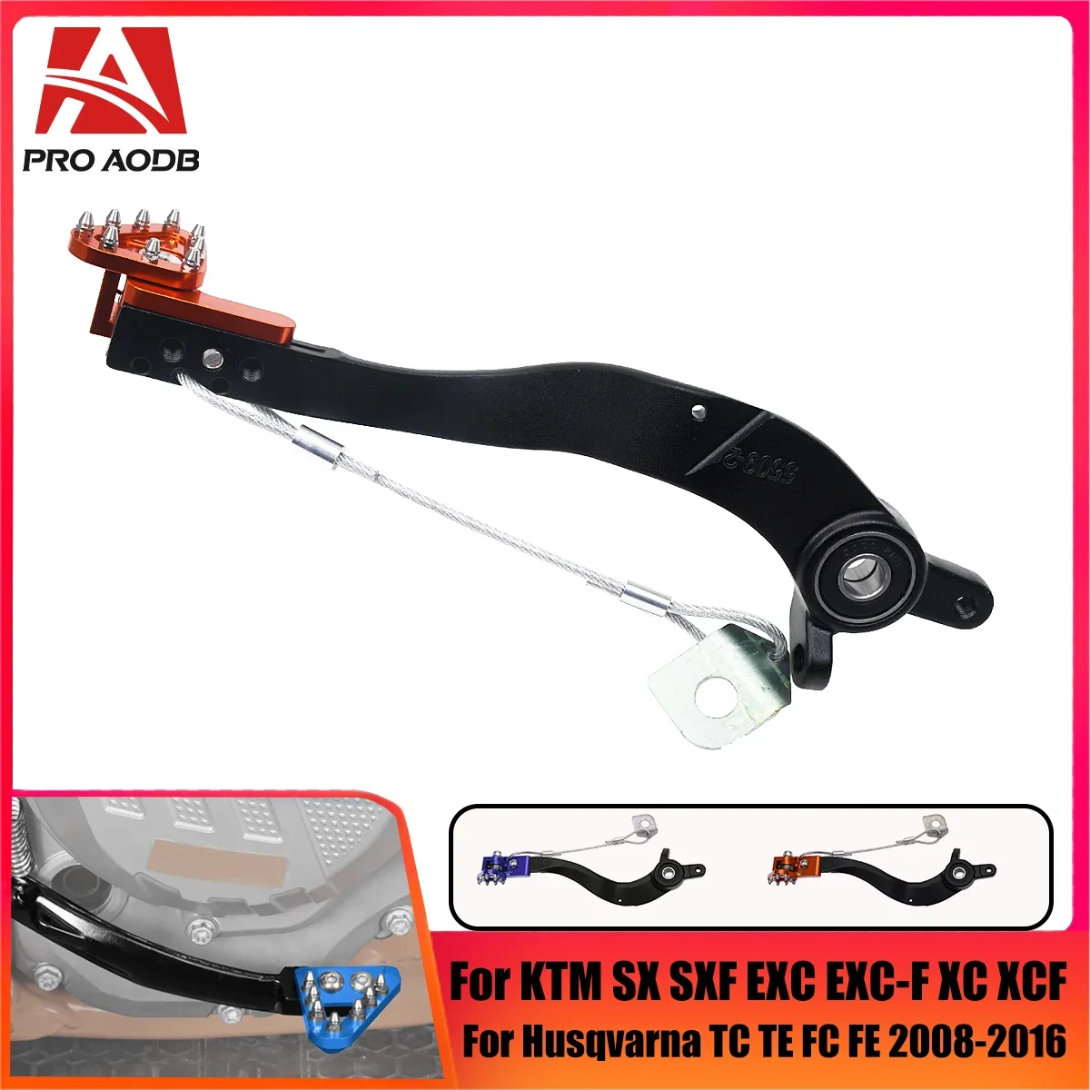 For KTM  XC XCF XCW XCF-W SX SXF EXC EXC-F 125 250 300 350 450 500 Motocross CNC Brake Pedal Foot brake lever Brake 2008-2016