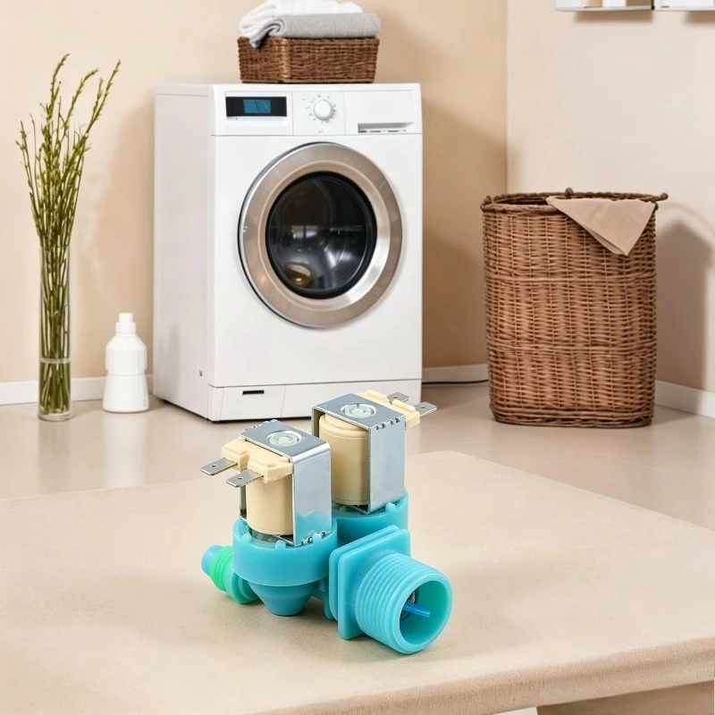 Washing Machine Water Inlet Solenoid Valve Dual-Head Design DC62-00311C Compatible 220/240V 50/60Hz Repair Part