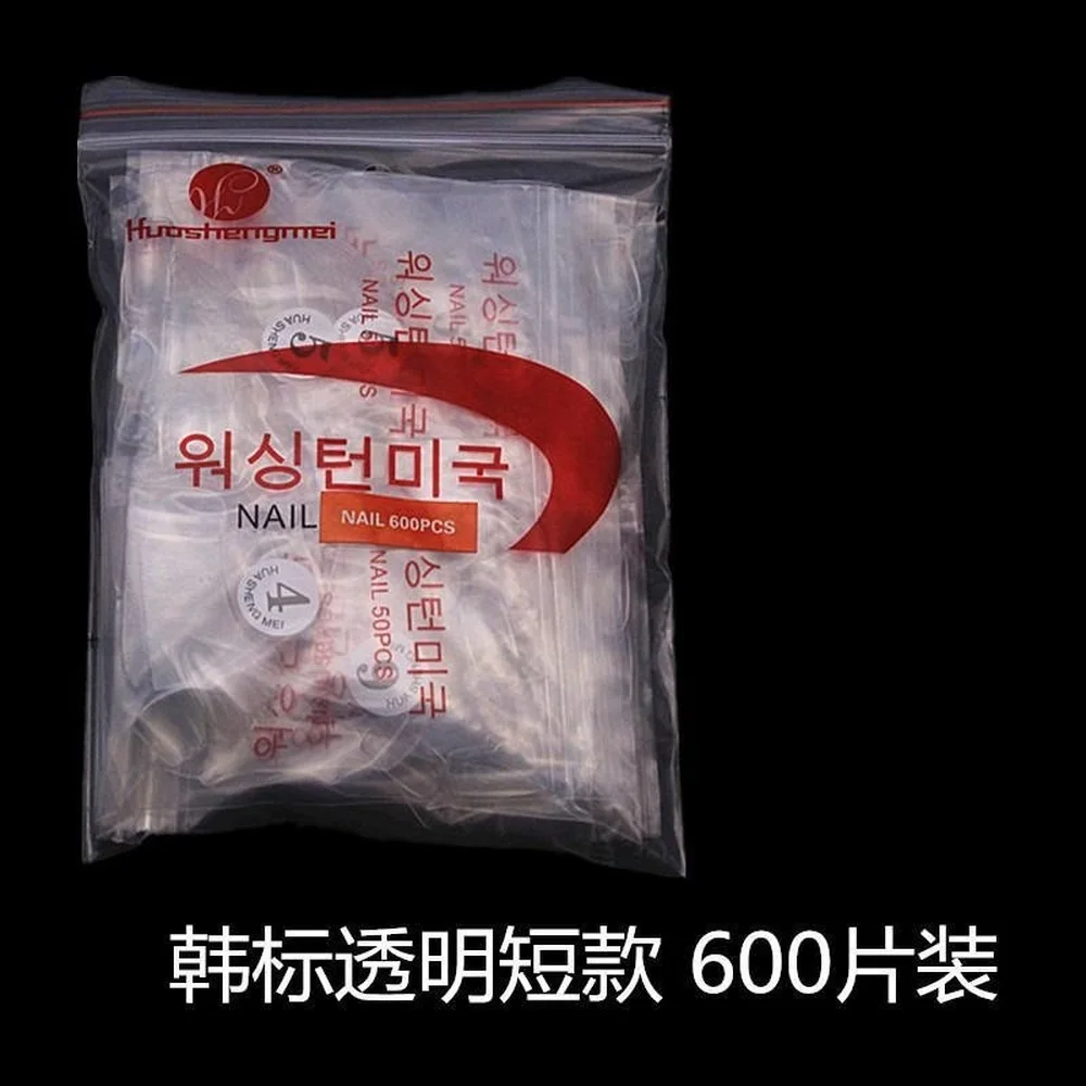 600 sztuk/paczka kwadratowy sztuczny palec u nogi akrylowy żel UV pod paznokieć sztuczne paznokcie sztuczne pełne tipsy DIY Pedicure francuskie końcówki