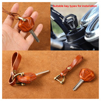 For Triumph Bonneville T120 T100 Bobber 1200 Thruxton ABS 2020-2025 Motorcycle Key Cover Leather Case Fashion KeyChain KeyRing