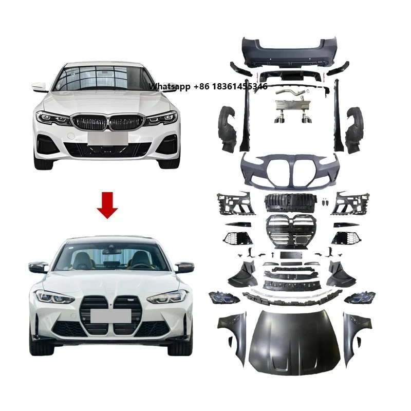 2025 New val for 3series Bodykit G20 19-21 Upgrade to M3 G80 CS Widen Body Kit 1:1 Fender Hood LED Headligh