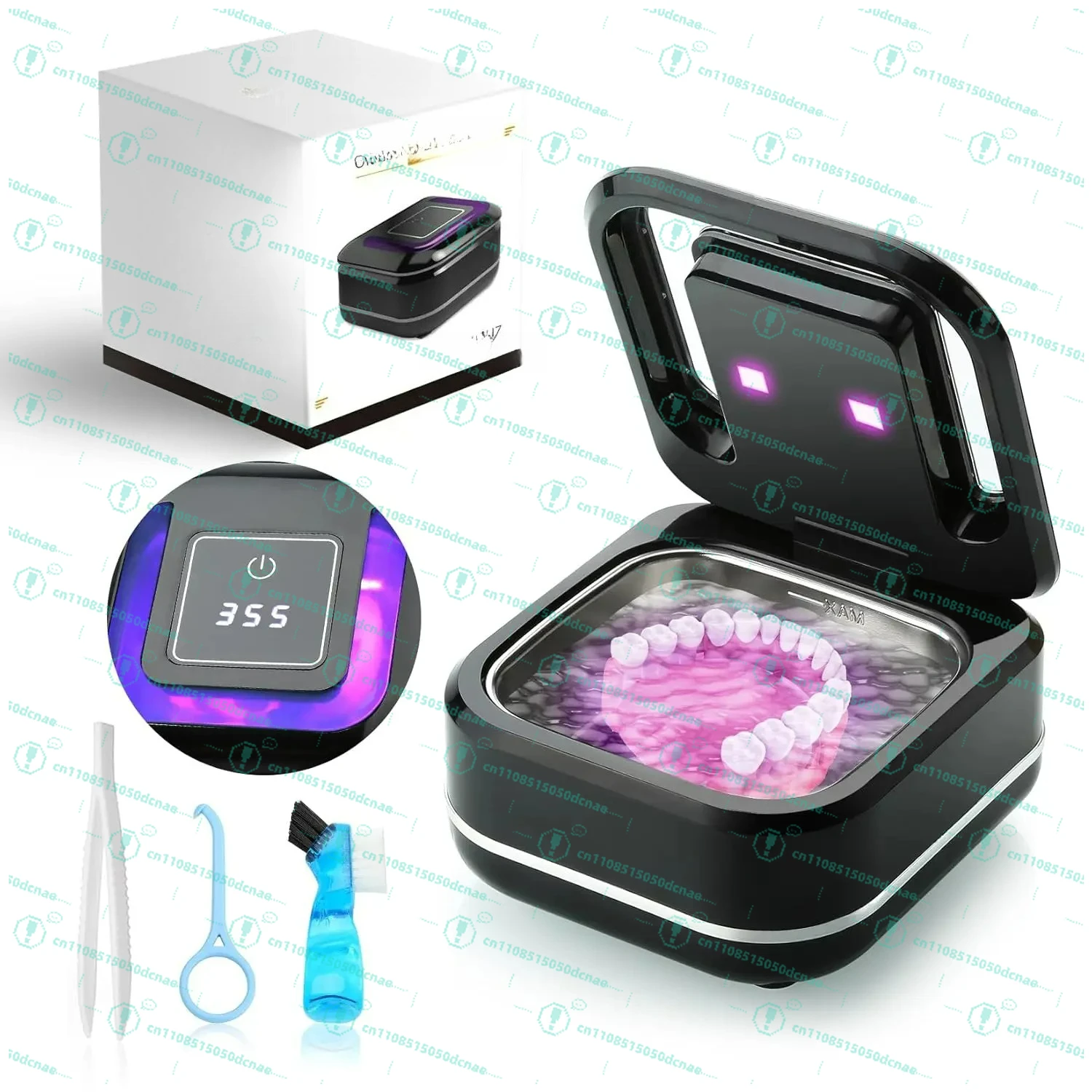 New Mini Portable Ultrasonic Tooth Tray Cleaner Ultraviolet Invisalign Dentures Cleaner ... view 3