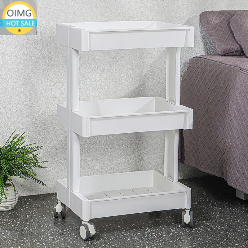 Luxury Trendy Salon Trolley Storage Moving Barber Tooltrolley Cart Rotating Simple Carritos Organizadores Salon Furniture