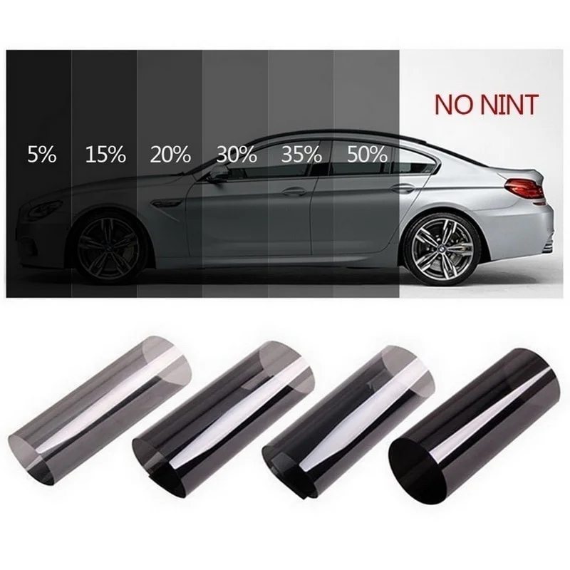 1 Roll 50cm X 3m 1/5/15/25/35 Percent VLT Window Tint Film Glass Sticker Sun Shade Film for Car UV Protector foils Sticker Films