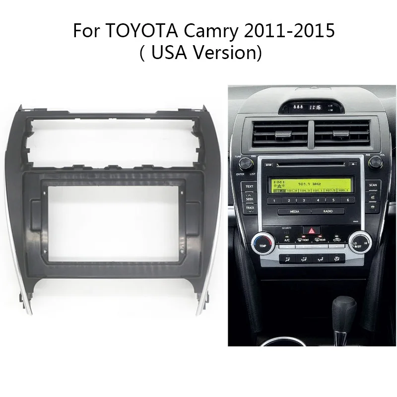 Android Car Radio Frame Kit For TOYOTA Camry 2011-2015 USA Version Auto Stereo Center Console Holder Fascia Cable Canbus Adapter