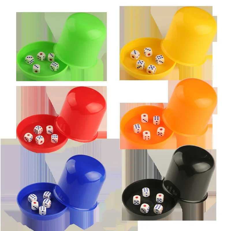 2023 جديد قطعة واحدة مجموعة الألعاب النرد مجموعة البلاستيك غربال هزة كأس منضدية لعبة اللعب #5