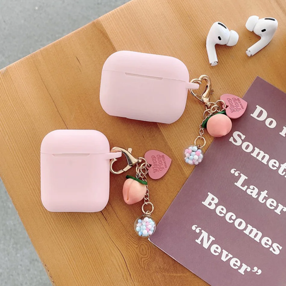 Voor Airpods Pro Case Voor Apple Airpods 1 2 3 Leuke Ruimtevaarder Astronaut Cartoon Luxe Bloem Sleutelhanger Oortelefoon Cover Air pods Pro 3