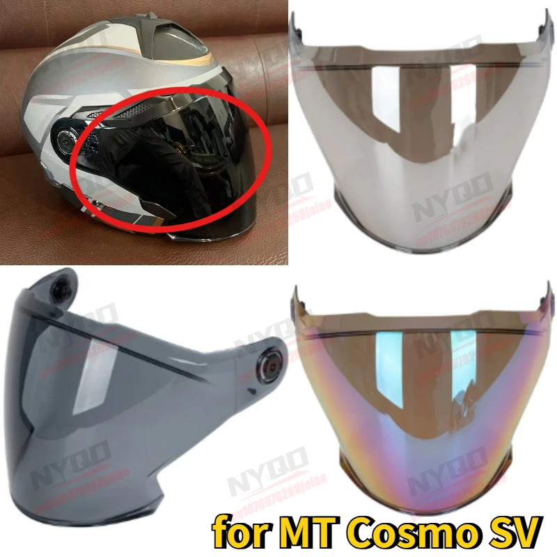 

Motorcycle Helmet Lenses Are Safe High-definition Easy To Install Anti Fog and Sunscreen Suitable for MT Cosmo SV