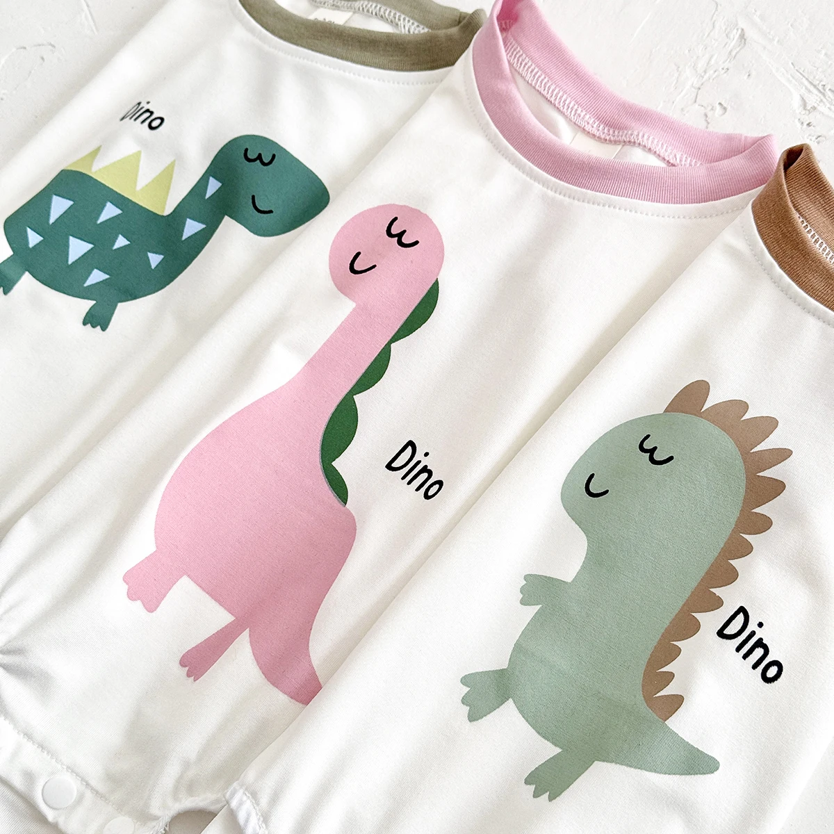 

Summer New Baby Bodysuit Newborn Clothing Boys Girls Triangle Romper Cute Dinosaur Print Short Sleeve Infant 0-18M