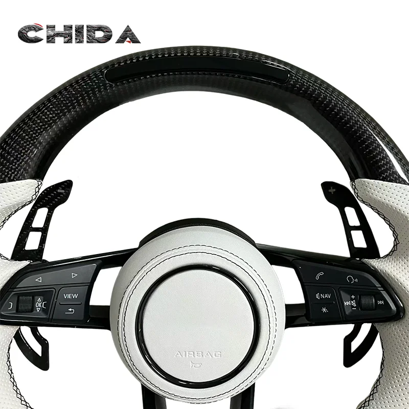 Upgraded Customised Sport LED Audis Carbon Fibre Steering Wheel A3 A4 A5 B9 RS RS3 RS7 A8L A4L