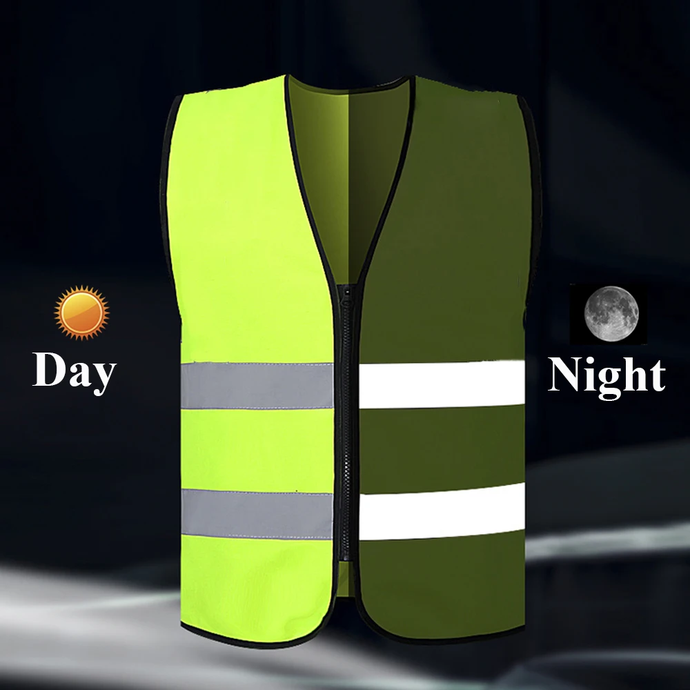 Reflective Safety Vest for Construction Work High Visibility Security Protection Man Working Clothes Uniform Hi Vis Workwear