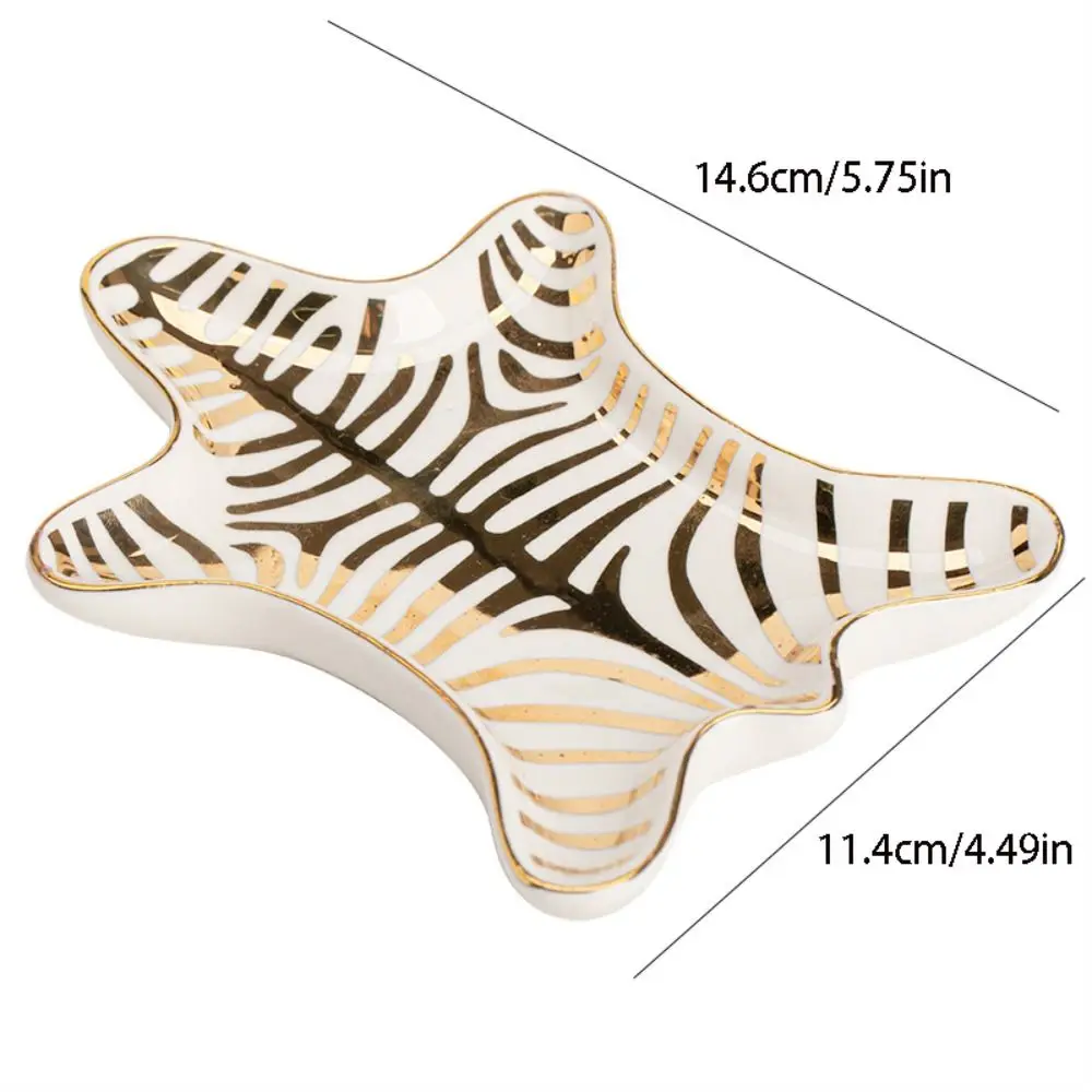 Nampan Perhiasan Keramik Gaya Ins Portabel Kreatif Nampan Penyimpanan Kamar Mandi Multi-Fungsi Piring Penyimpanan Sederhana untuk Makanan