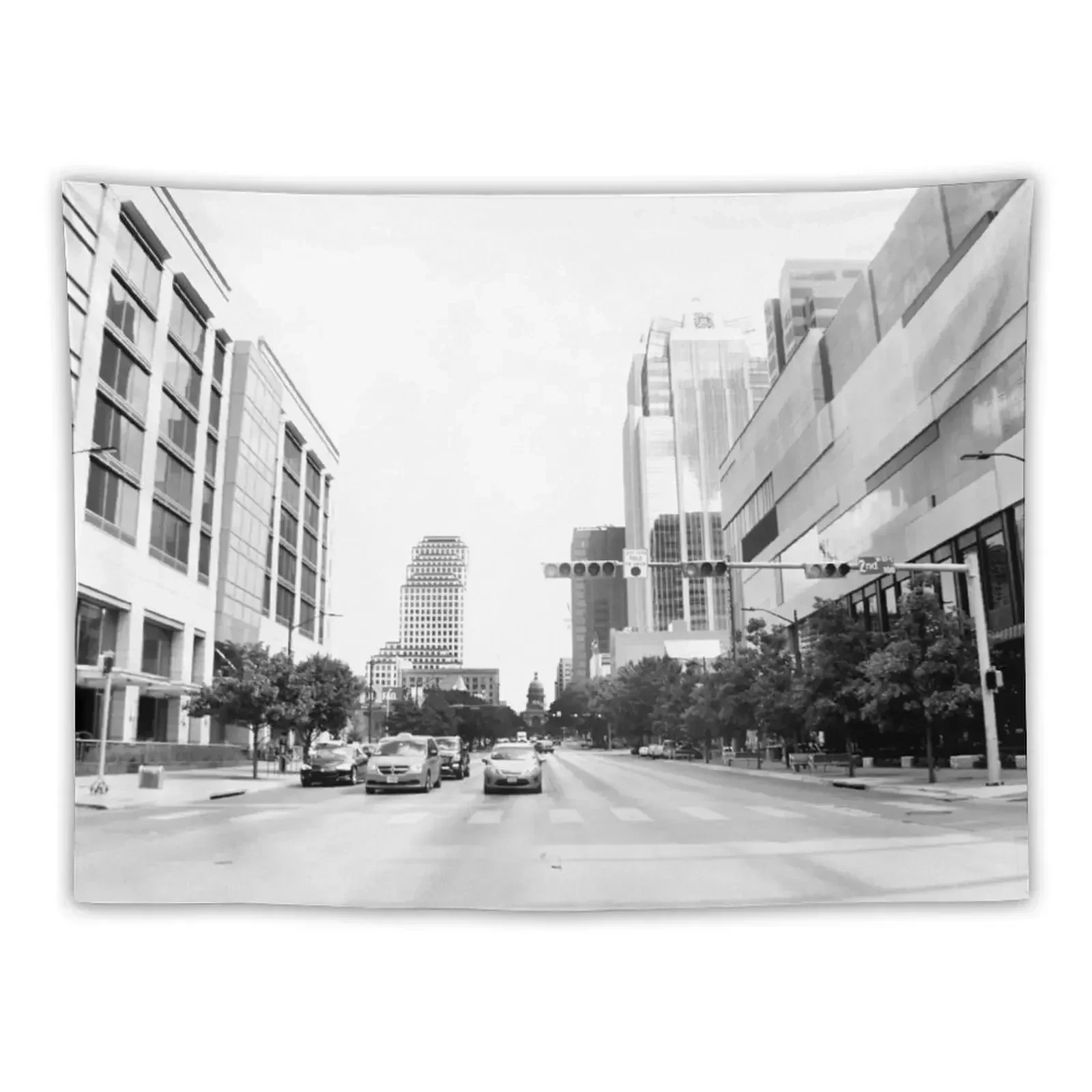 Congress Avenue in Austin Texas Tapestry Art Mural Home Decorations Anime Decor Tapestry