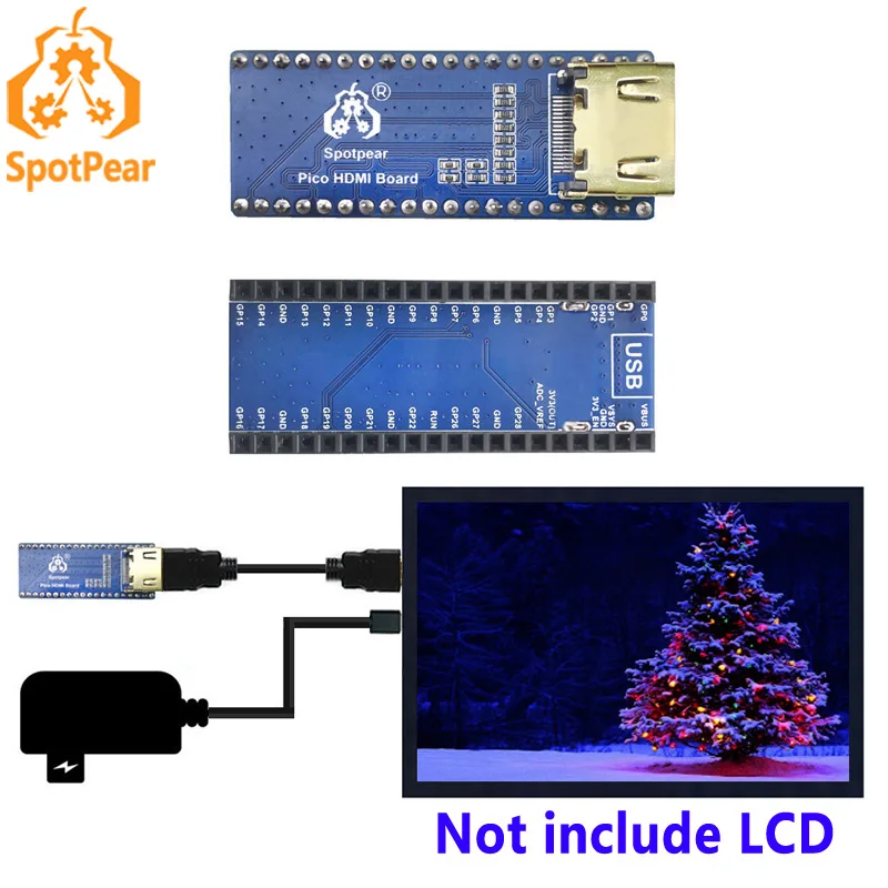 Raspberry Pi Pico Karta rozszerzeń kompatybilna z HDMI Wyświetlacz DVI