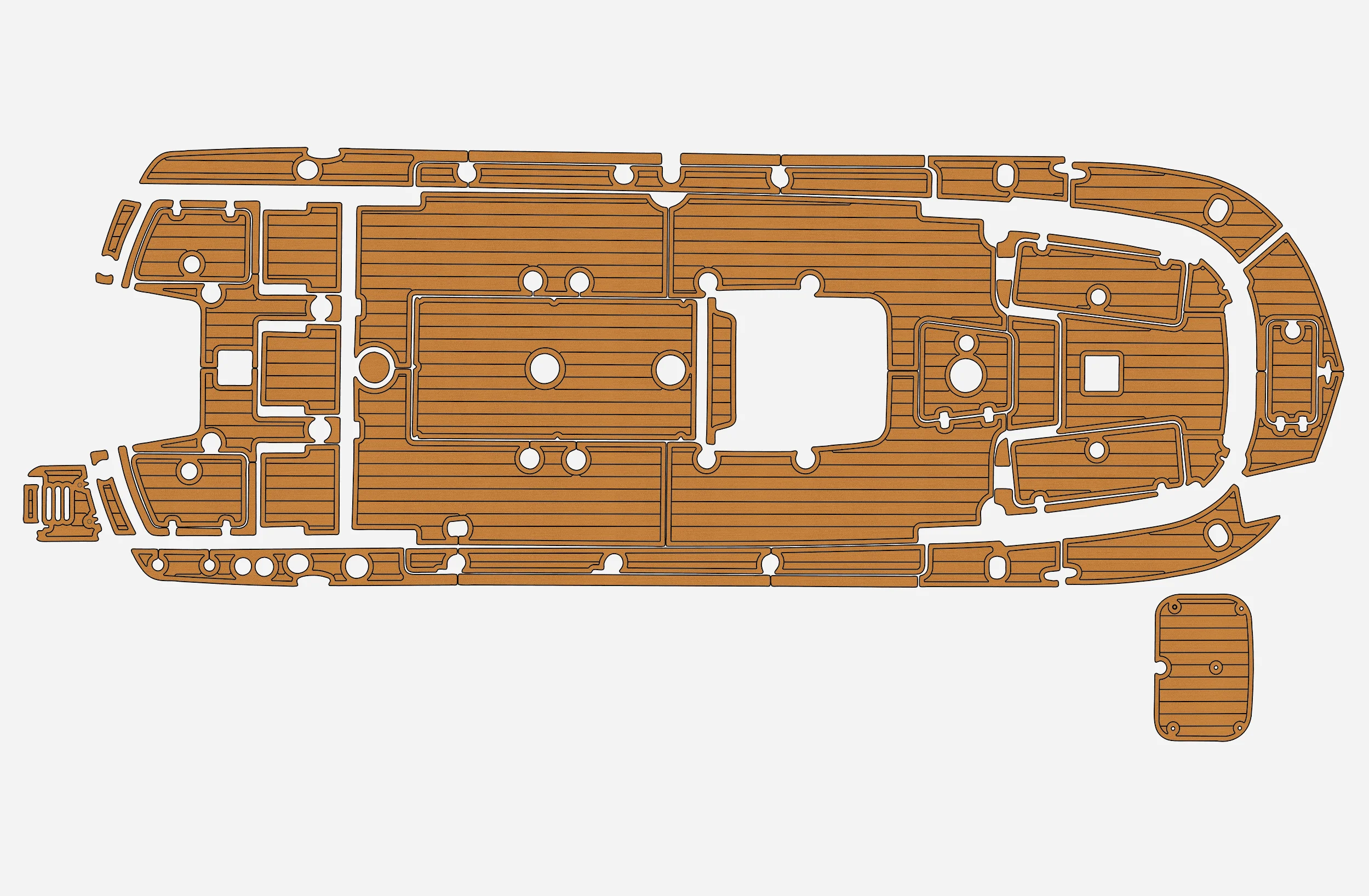 

2022-2025 Carolina 24 SKIFF1/4" 6mm EVA foam Non-Slip PVC Teak Decking marine Mat seadek aqua carpet Marine Floor