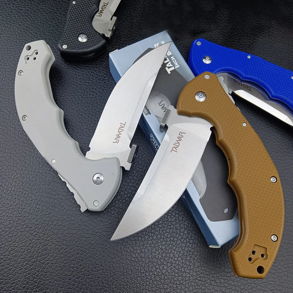 CS-21TTL Talwal Outdoor Camping Multi-purpose Folding Knife 8Cr13Mov Blade G10 Handles Hunting Tactical Pocket Knife EDC Tools