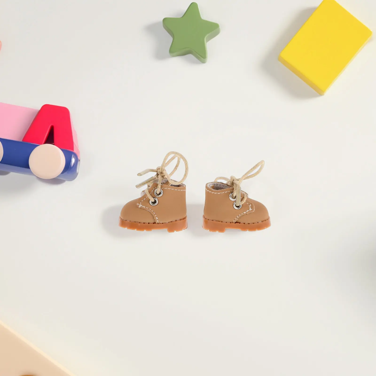 

1Pair Princess Cotton Shoes Soft Comfortable Adjustable Laces Miniature Shoe Accessories for Dollhouse Display Playset