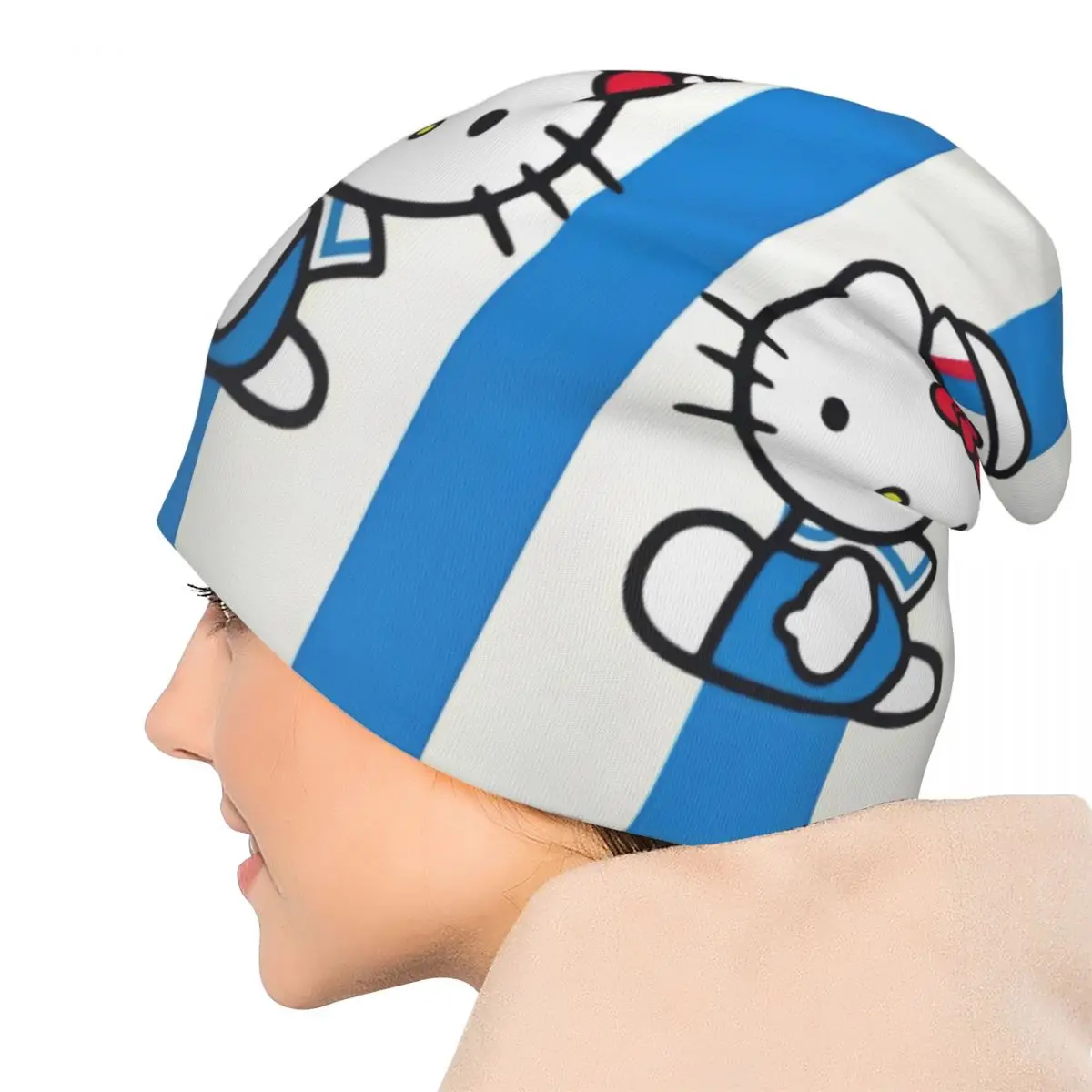 Gorra de marinero de Hello Kitty, gorros góticos de esquí para adultos, gorros cálidos de primavera, gorros de doble uso