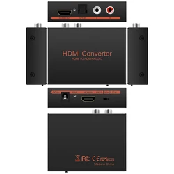 HDMI-Compatible Audio Extractor Stereo Audio Converter Optical L/R HD Audio Splitter Adapter For PS4 TV DVD Home Theater