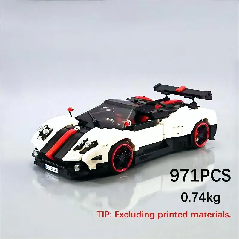 MOC-22208 Mattoncini da Costruzione Modello Auto Sportiva Decappottabile di Alta Gamma 971 Pezzi Tecnologia Modulare Regalo Giocattolo da Assemblare