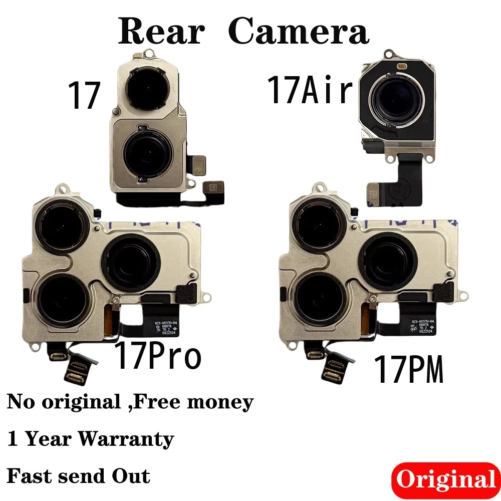 

Original Used Main Camera for IPhone 17 Pro Max Rear Camera For IPhone 17pro 17 Air Back Camera Flex Cable Repair Parts
