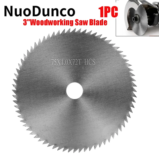 NuoDunco 75mm brzeszczot do piły tarczowej z węglików spiekanych 3 "tarcza tnąca akcesoria do elektronarzędzi do cięcia drewna i tworzyw sztucznych 72T tarcza piły