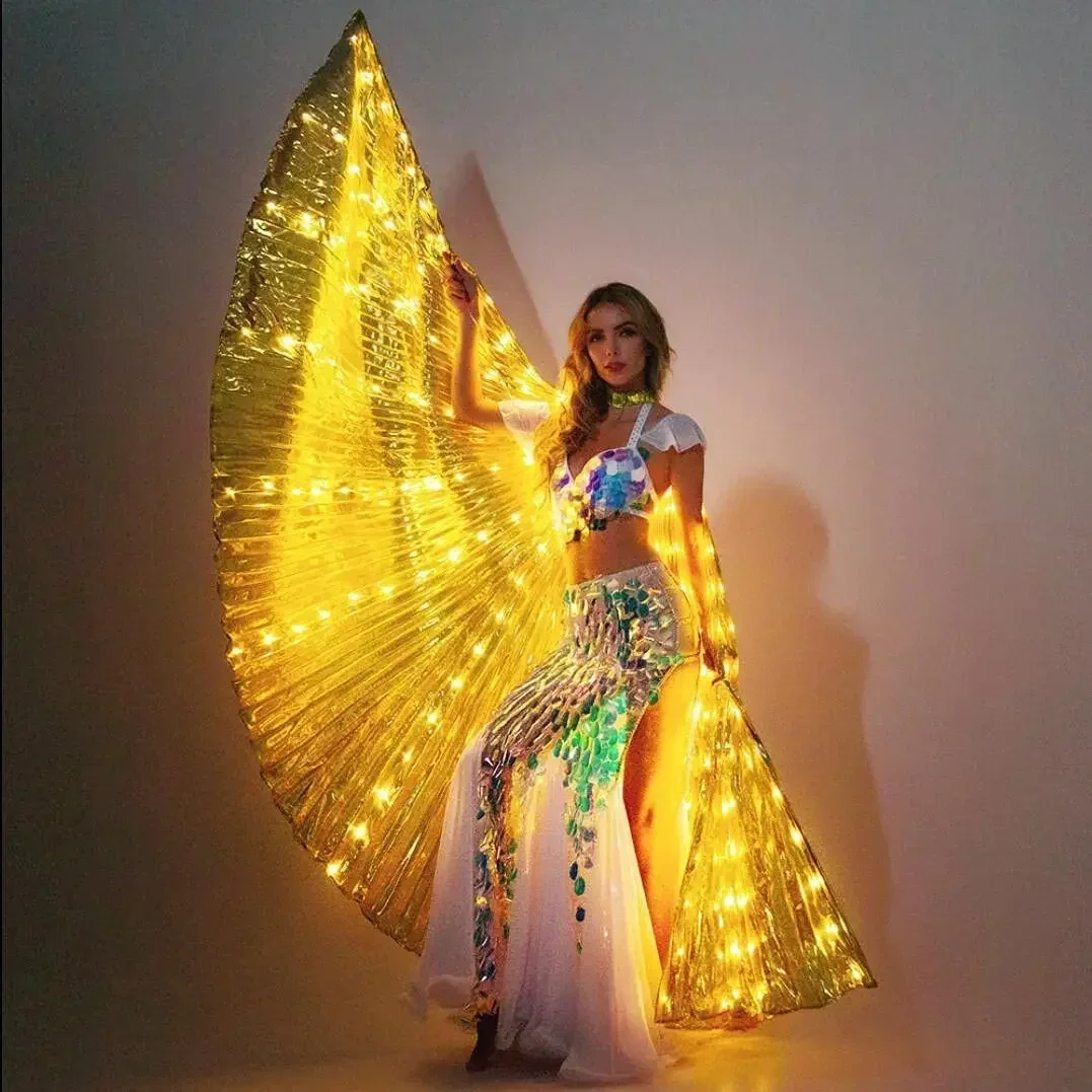 Новое поступление, Женская лампа для танца живота, реквизит, блестящие крылья для девушек, искусственные крылья