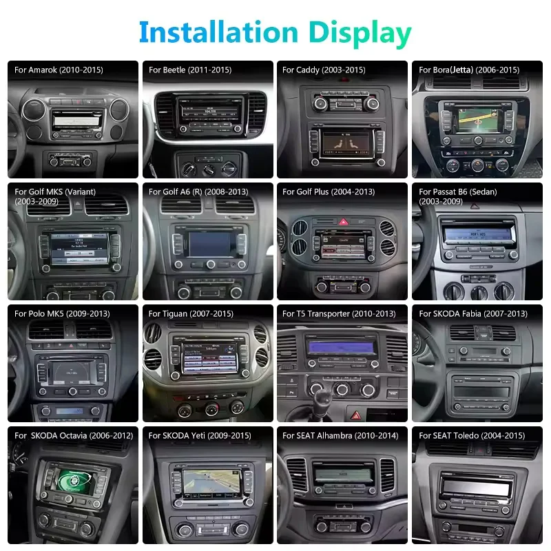 Radio para coche Junsun de 7" y 9" con Android para VW Volkswagen Skoda Octavia Golf 5 6 Touran Passat B6 Polo Jetta, inalámbrico para Apple CarPlay, pantalla IPS, reproductor de vídeo multimedia estéreo, sistemas inteligentes para automóvil, 2 Din, autorradio, unidad principal, Bluetooth, GPS, RDS 2