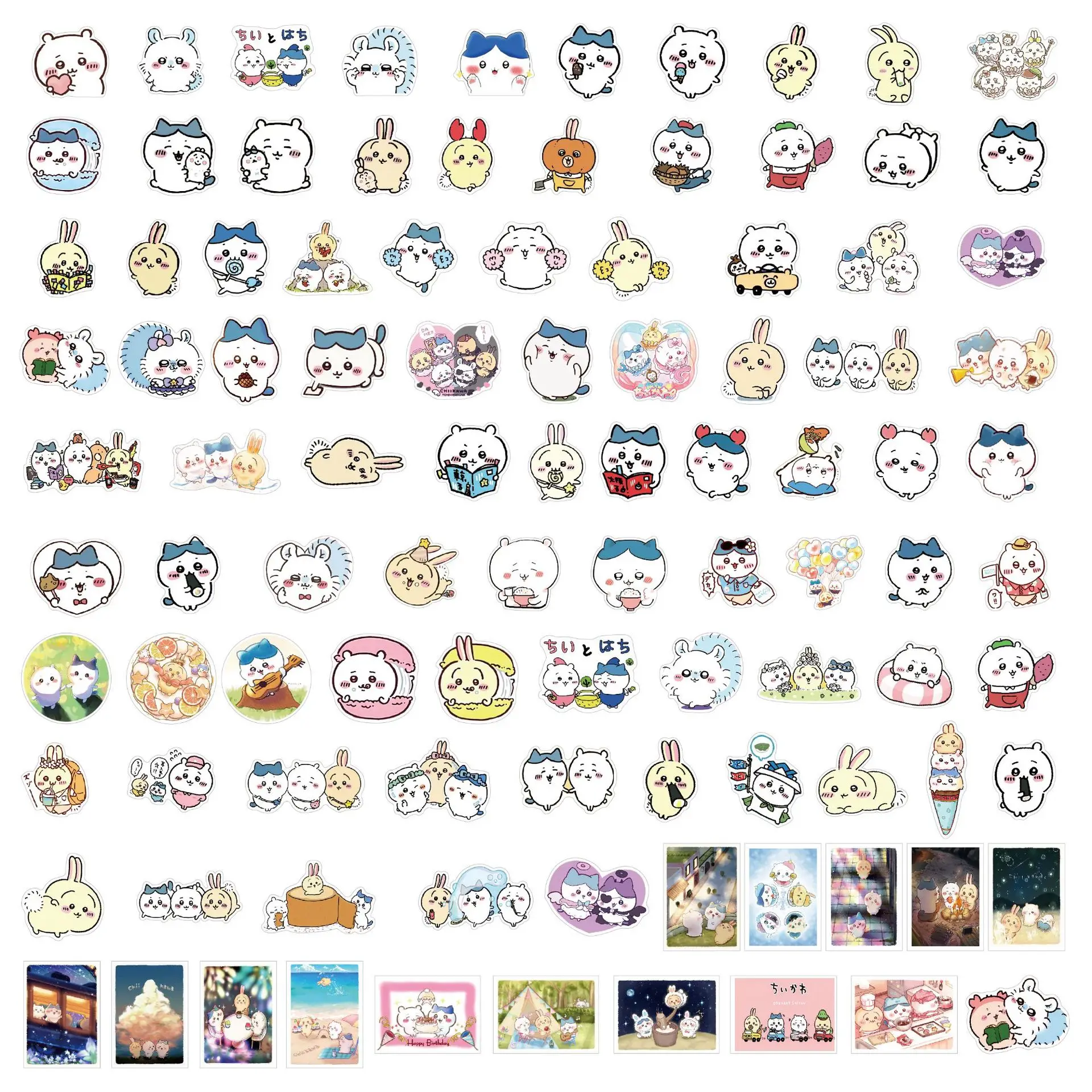 

10/30/50/100PCS Chiikawa Funny Meme Sticker Cartoon Cute Fun Doodle Waterproof Decal Children's Toy Gifts for Suitcase Guitar