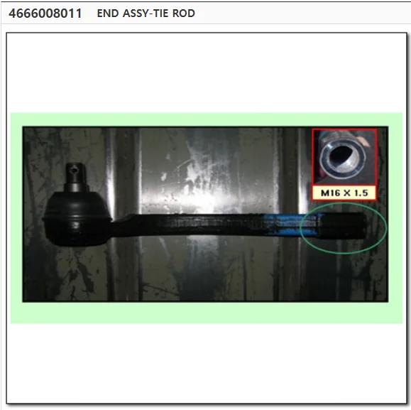 

Tie Rod End RH for SSANGYONG KYRON,REXTON,ACTYON ,ACTYON SPORTS 4666008011 4666008001