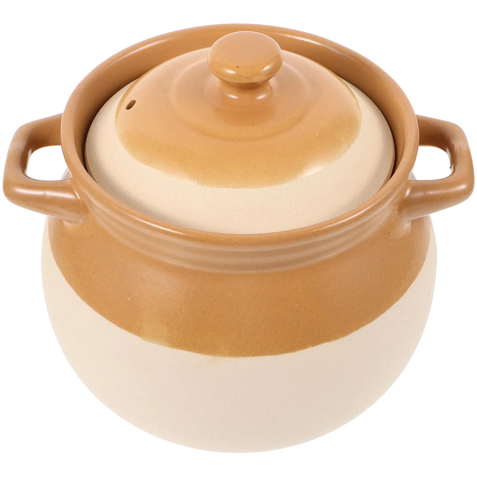 

Vintage Ceramic Soup Pot Smooth Finish Stew Pot for Fast Heat Transfer Cooking Ideal for Restaurants and Home Use Casserole