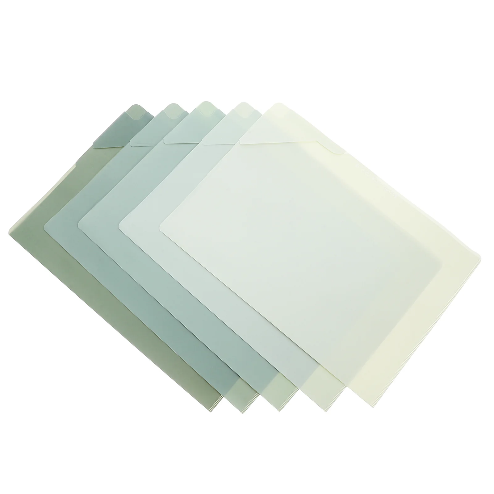 5Pcs Gradient Plastic File Folder Organizer Office Document Storage L-Shaped Pocket Folder Filing Organizer Filing Folders