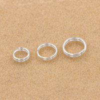 5pcs Real Pure Solid 925 Sterling Silver Double Open Jump Rings Split Ring for Making Key Chains Jewelry Findings Accessories