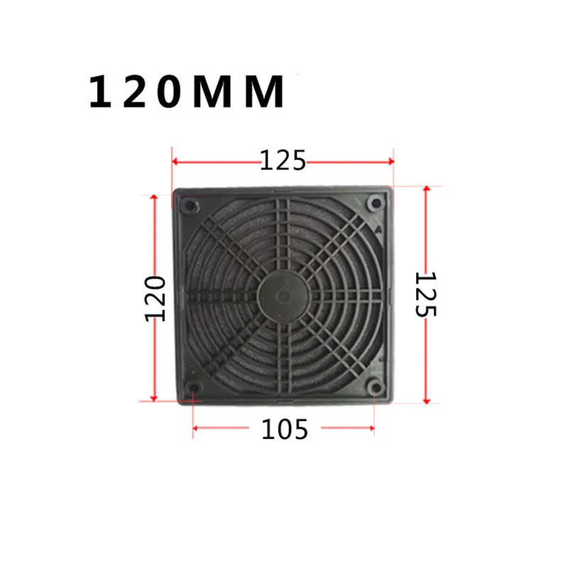40 mm 50 mm 60 mm 70 mm 80 mm 90 mm 110 mm 120 mm 150 mm 172 mm 200 mm Lüfterschutz Staubnetz Schutznetz – Detail 10