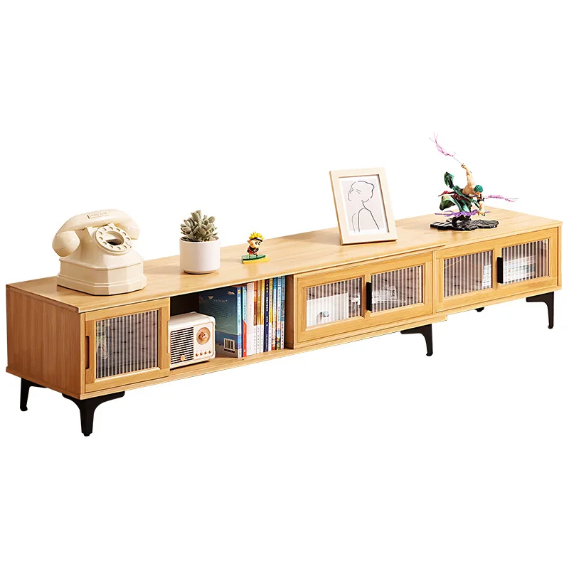 

Simple living room TV cabinet Household floor light luxury high-end telescopic coffee table TV cabinet Small apartment