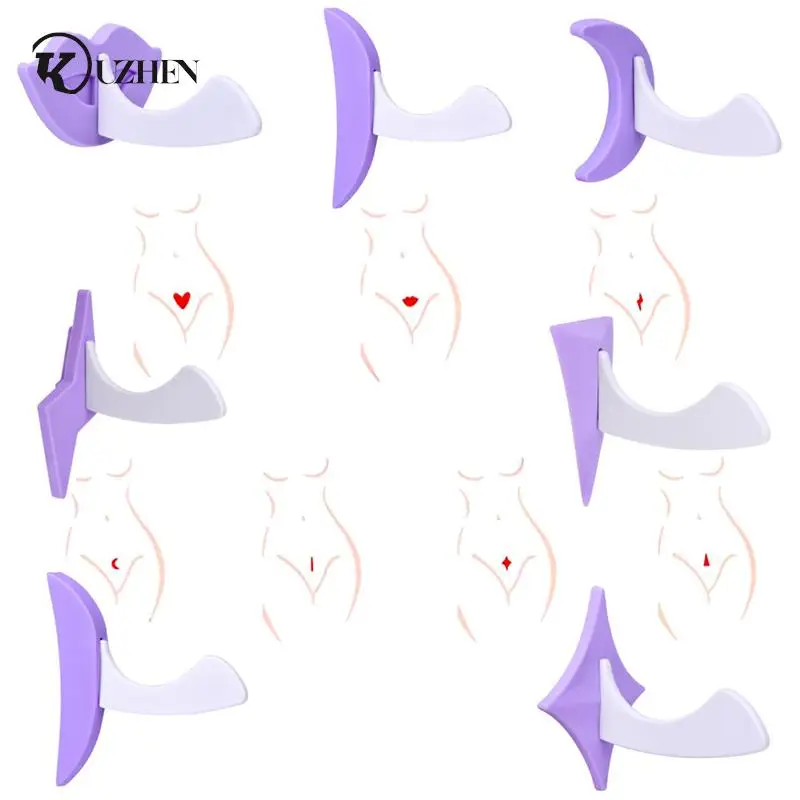 1Set=7pcs Women Bikini Dedicated Privates Shaving Stencil Female Hair Razor Sexy Intimate Shaping Tool Accessories