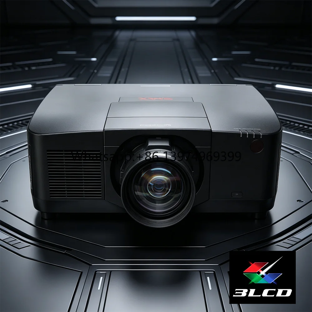 20,000-Lumen Laser Projector 2K Resolution 3D Ready Extensive Vertical Horizontal Lens Shift Supports Ceiling/Side Projection