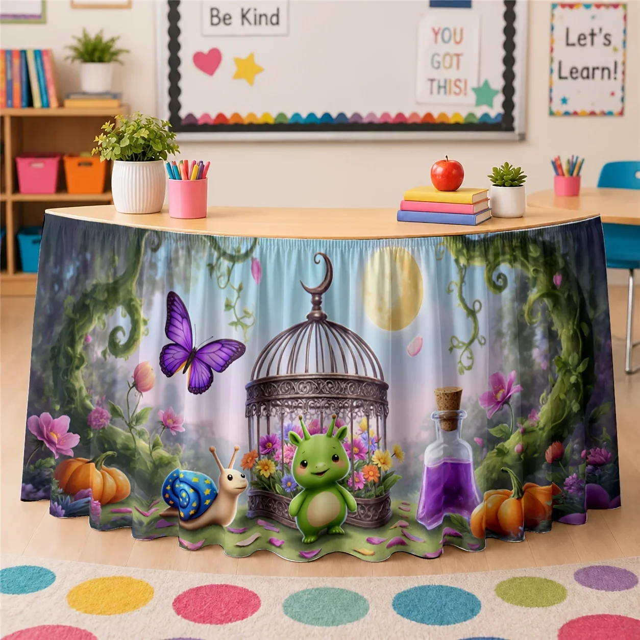 Table skirt / tableskirt Fantasy forest fairy tale style Spring Summer Halloween Tableclothxzj