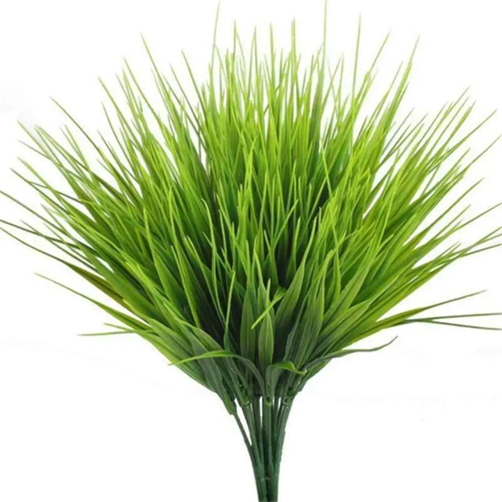 7 Branches Artificial Plastic Grass Plant Fake Christmas Arrangement Home Decoration Wedding Flower P6t9