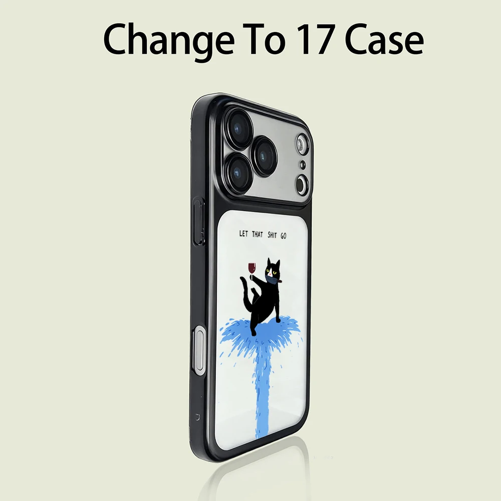 Lustige Schwarze Katze INS Niedliche Hülle für iPhone 13 15 Pro Max Hüllen iPhone 17 12 ProMax 11 14 16 17 Plus 17 Air Mattierte Beschichtung Hülle – Detail 12