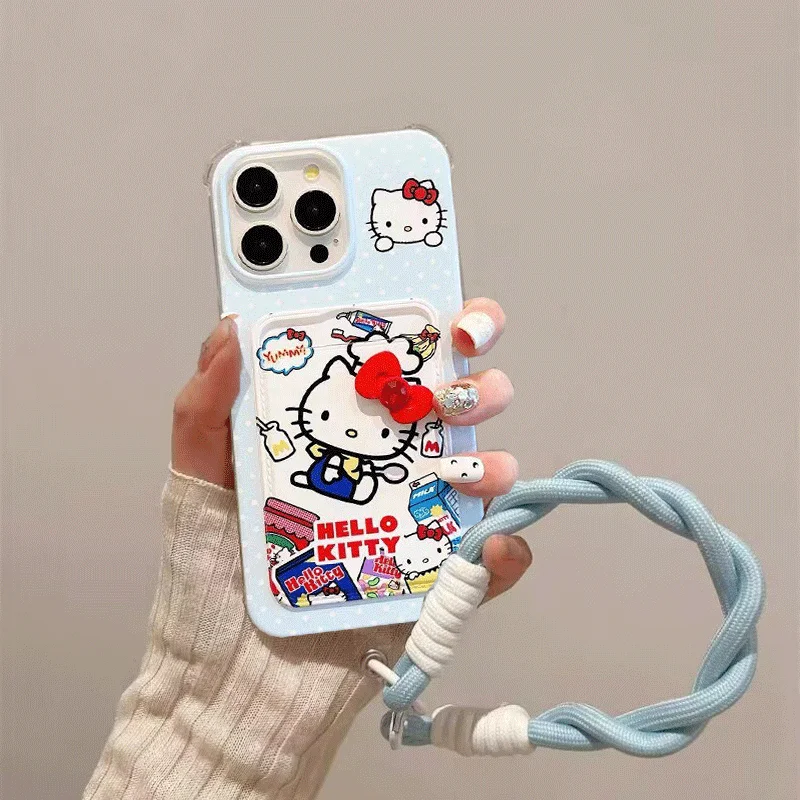 ثلاثية الأبعاد Bowknot مرحبا كيتي حامل بطاقة الحال بالنسبة ممن لهم Realme C55 C53 C35 C51 نوت 50 C11 2021 2020 9 Pro 9i C15 C31 C20 غلاف الهاتف