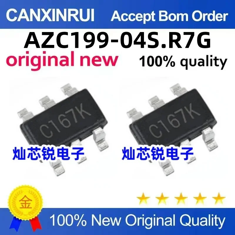 (5-100 pieces) AZC199-04S.R7G printing thread C166J C16 beginning SOT23-6 brand new original