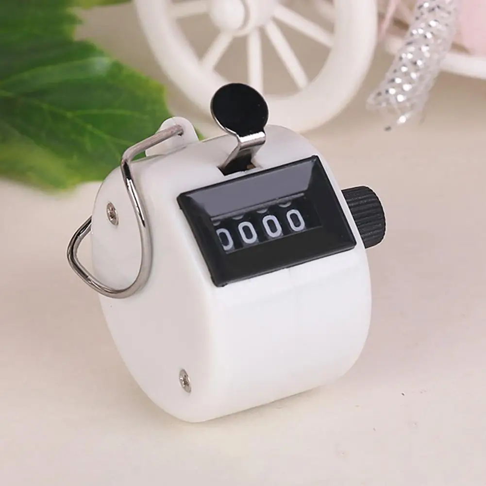 Manual Counter Mechanically Jump Quick Reaction Precise Sturdy Portable 4 Digit Number Mini Hand Held Tally Counter For Sports