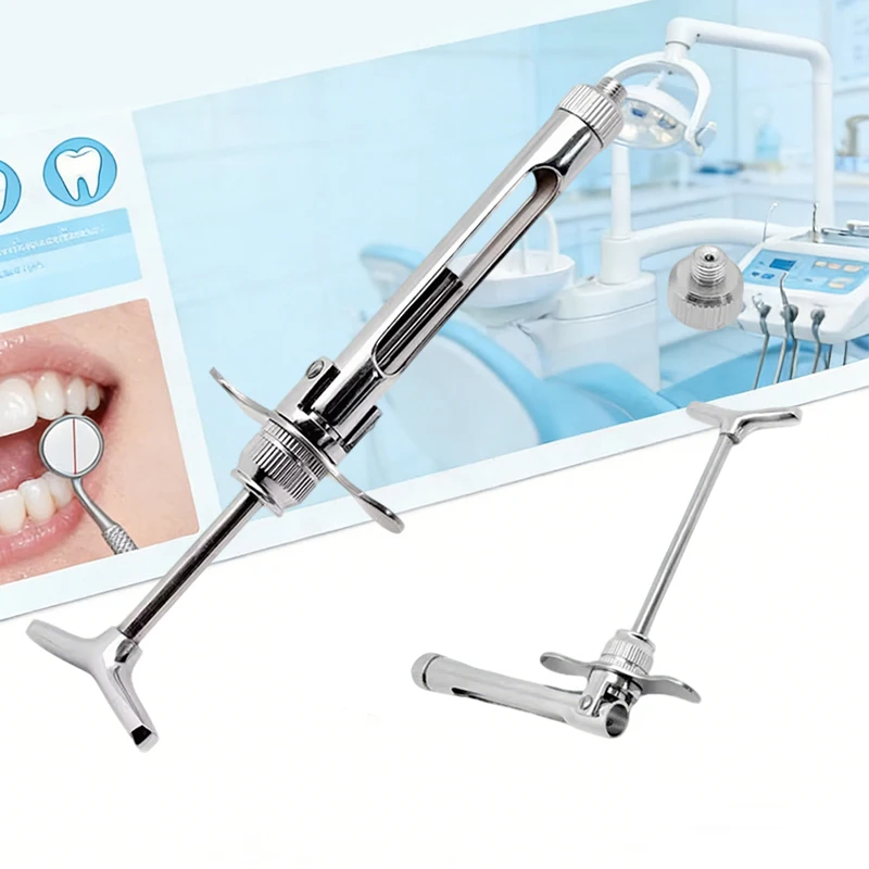 

Stainless Steel Dental Syringe 2.2ML Press Controlled Injection Tool for Oral Treatment Periodontics Endodontics