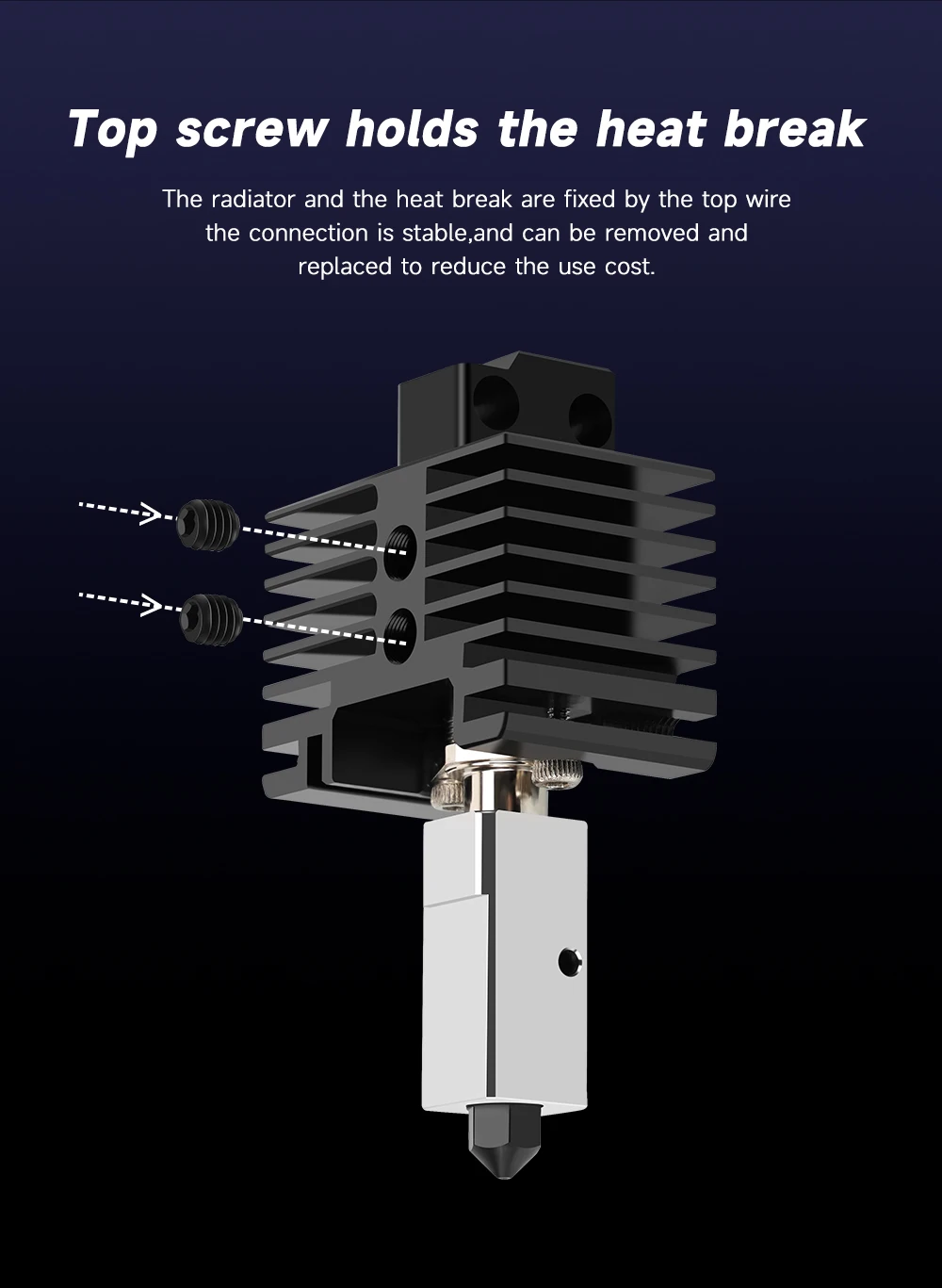 Upgrade V2 Hotend-Kit für Bambu Lab P1P X1 P1S X1C: Hotend-Thermistor, Bimetall-Hals, Bambulab-Düse aus gehärtetem Stahl, Druckkopf – Detail 8