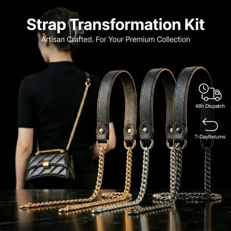 

Adjustable Crossbody Strap for Vintage Saddle Bag Microfiber Leather Replacement Shoulder Belt Antique Gold Hardware Accessories