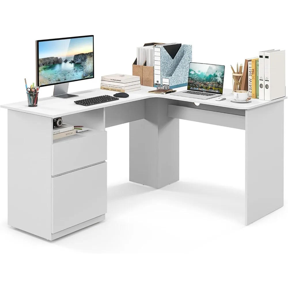 L-Shaped Desk With …