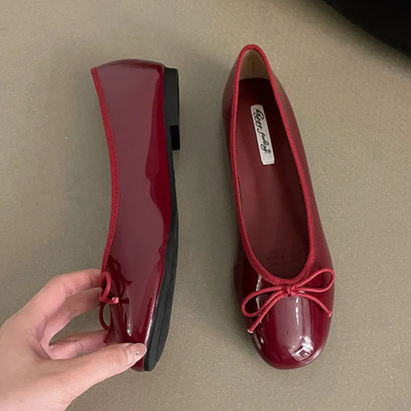 Soft Female Slip On Footwear Shallow Ladies Flats With Shoes Butterfly-Knot Fashion Round Toe Women Flats Boat Shoes Slides