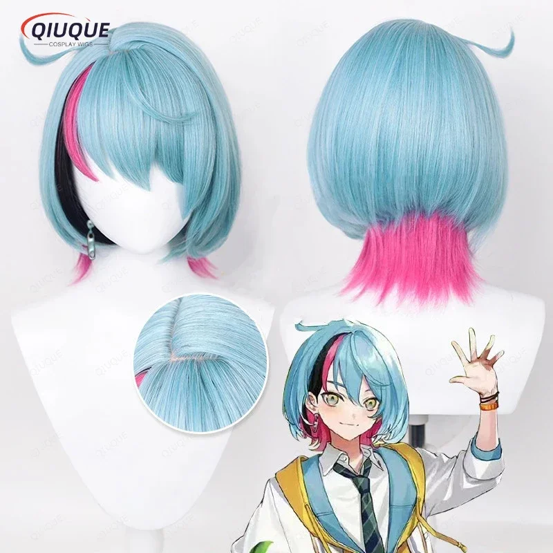 Kyo Kaneko Cosplay Wig VTuber NIJISANJI EN Cosplay ILUNA  Short Heat Resistant Synthetic Hair Party Woman Girl Wigs   Wig Cap UY